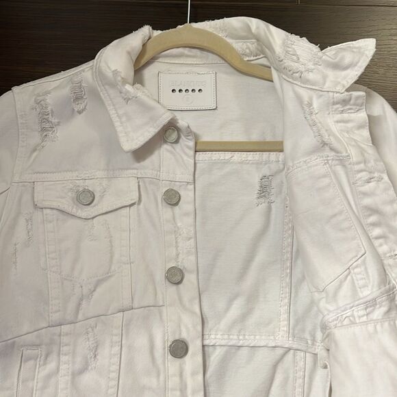 BLANKNYC Frayed Distressed Denim Jacket, Small - Picture 6 of 8